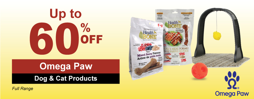 Omega Paw Dog & Cat Products Promo